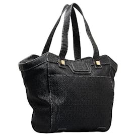 Loewe-Anagram Canvas  Tote Bag-Black