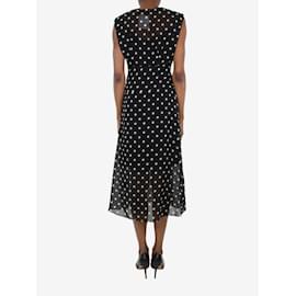 Theory-Black sheer polka dot dress - size UK 2-Black