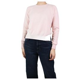 Alexandra Golovanoff Hellrosa Pullover mit Rundhalsausschnitt – Größe M Pink