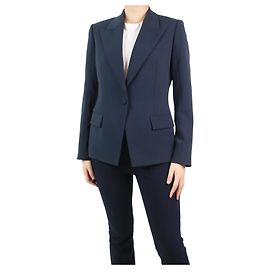 Theory Navy blue single-breasted blazer - size UK 12 Blue
