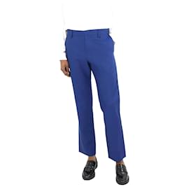 Jil Sander-Calça azul com perna reta - tamanho UK 12-Azul