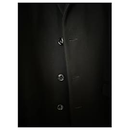 Dolce & Gabbana-Dolce & Gabbana Abrigo largo con cuello de solapa-Negro