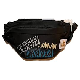 Lanvin-LANVIN graffiti-print belt bag -  LANVIN Sac ceinture à bandoulière-Noir