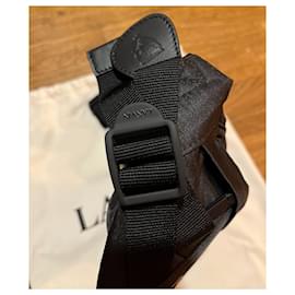 Lanvin-LANVIN graffiti-print belt bag - LANVIN Shoulder belt bag-Black