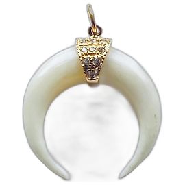 Jacquie Aiche Pave Bone Horn Charm-Anhänger Roh