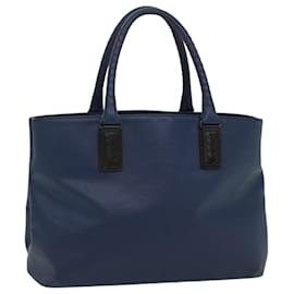 Autre Marque-BOTTEGAVENETA Tote Bag PVC Leather Navy Auth ep1815-Navy blue