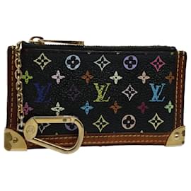 Louis Vuitton-LOUIS VUITTON Monogram Multicolor Pochette Cles Purse Black M92654 auth 54434-Black