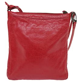 Balenciaga-BALENCIAGA Shoulder Bag Leather Red 310250 Auth ki3496-Red