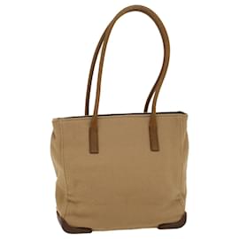 Prada-PRADA Tote Bag Wool Leather Brown Auth 54351-Brown