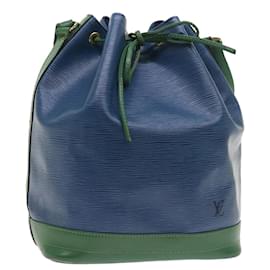 Louis Vuitton-LOUIS VUITTON Epi Bicolor Noe Umhängetasche Grün Blau M44044 LV Auth 54646-Blau,Grün