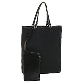 Fendi-FENDI Zucca Canvas Tote Bag Black Auth bs8537-Black