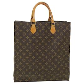 Louis Vuitton-LOUIS VUITTON Monogram Sac Plat Hand Bag M51140 LV Auth 54289-Monogram