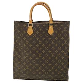 Louis Vuitton-LOUIS VUITTON Monogram Sac Plat Hand Bag M51140 LV Auth 54289-Monogram