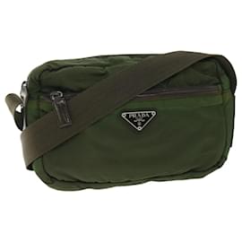 Prada-PRADA Shoulder Bag Nylon Green Auth 54188-Green
