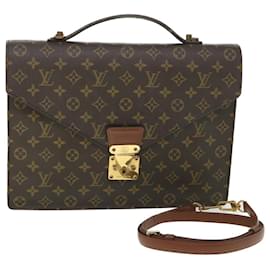 Louis Vuitton-LOUIS VUITTON Monogram Porte Documents Bandouliere Bag 2way M53338 LV Auth 54247-Monogram