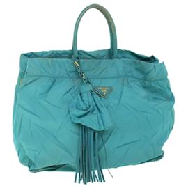 Prada-PRADA Hand Bag Nylon Light Blue Auth bs8597-Light blue