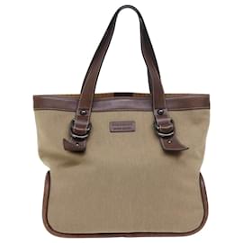 Burberry-BURBERRY Blue Label Tote Bag Canvas Leather Brown Auth bs8612-Brown