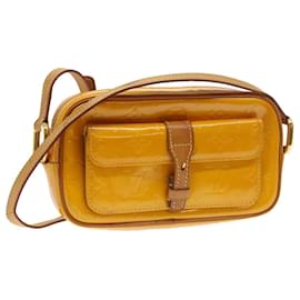 Louis Vuitton-LOUIS VUITTON Monogram Vernis Christy MM Shoulder Bag Jaune M91108 LV Auth 53299-Other