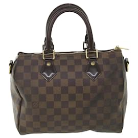 Louis Vuitton-LOUIS VUITTON Damier Ebene Speedy Bandouliere 25 Hand Bag N41368 LV Auth 54649-Other