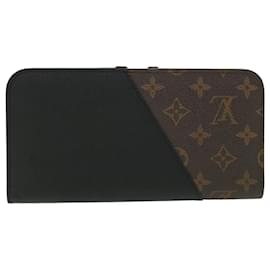 Louis Vuitton-LOUIS VUITTON Monogram Portefeuille Kimono Long Wallet Black M56175 auth 55663-Black,Monogram