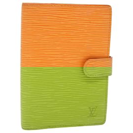 Louis Vuitton-LOUIS VUITTON Epi Agenda PM Day Planner Cover Orange Mandarin R2005H Auth 55136-Other,Orange