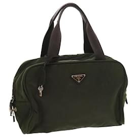 Prada-PRADA Hand Bag Nylon Green Auth bs8634-Green