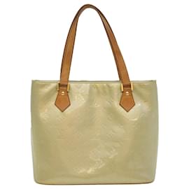 Louis Vuitton-LOUIS VUITTON Monogram Vernis Houston Hand Bag Gris M91053 LV Auth 54430-Other