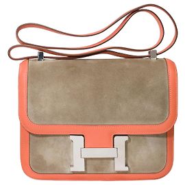Hermès HERMES Constance bag in Gray Suede - 101461 Grey