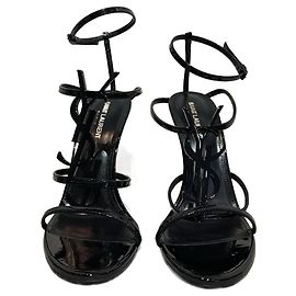 SAINT LAURENT Sandalias T.UE 39 Charol Negro