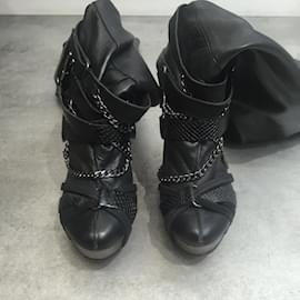Herve Leger-HERVE LEGER  Boots T.eu 37.5 leather-Black