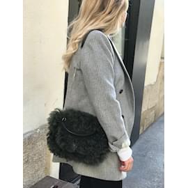 Céline-CELINE  Handbags T.  Fur-Green