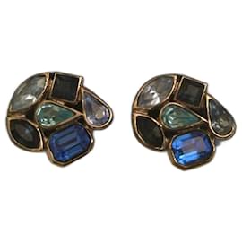 Yves Saint Laurent-clip earrings-Silvery
