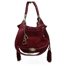 Lancel Paris Bolso Le Brigitte Bardot Edición Limitada Saint Tropez Roja Burdeos