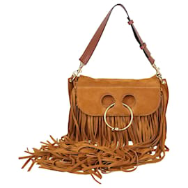 JW Anderson Bolsa com franjas Tan Pierce Camelo
