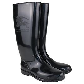 Burberry Botas de lluvia de caballero ecuestre negras Negro