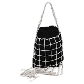 Dolce & Gabbana-Mini borsa a secchiello con dettagli in cristalli neri-Nero