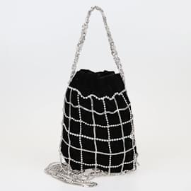 Dolce & Gabbana-Minibolso tipo cubo con detalles de cristales en negro-Negro