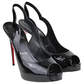 Christian Louboutin-Zapatos de tacón con tira trasera en negro Hot Chick-Negro