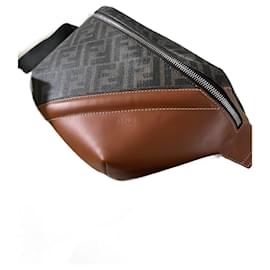 Fendi-Fendi Half Monogram FF bumbag-Dark brown