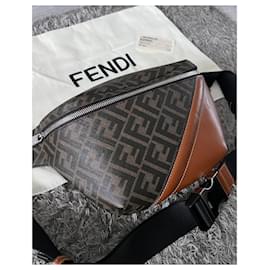 Fendi-Fendi Half Monogram FF bumbag-Dark brown