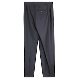 Alexander Mcqueen-Alexander McQueen Trousers in Black Virgin Wool-Black