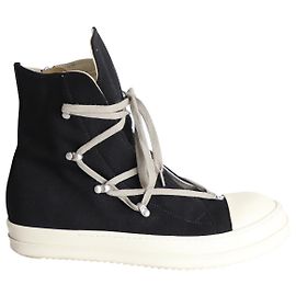 Rick Owens DRKSHDW Strobe Hexa High-Top-Sneaker aus schwarzer Baumwolle Schwarz