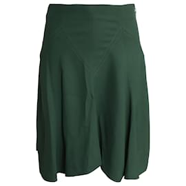 Chloé-Falda hasta la rodilla con paneles Chloe en acetato verde-Verde