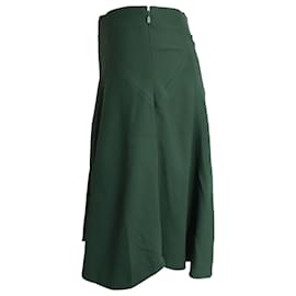 Chloé-Chloe Paneled Knee-length Skirt in Green Acetate-Green