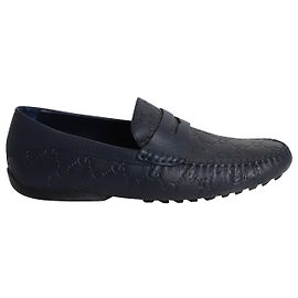 Mocassini Gucci Guccisimma in pelle Blu Navy Blu navy