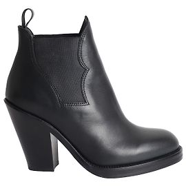 Botins Acne Studios Star em couro preto Preto