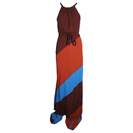 Bottega Veneta-Bottega Veneta Asymmetric Maxi Dress in Multicolor Viscose-Multiple colors