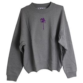 Off White Off-White Spray Paint Rundhals-Sweatshirt aus grauer Baumwolle Grau