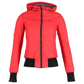 Canada Goose-Canada Goose Dore Bomber à capuche en polyester rouge-Rouge