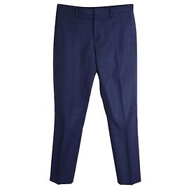 Burberry Tailored Trousers in Blue Wool Blue